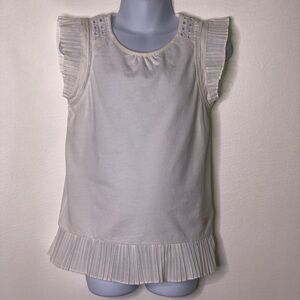 Scotch & Soda girls pleated eyelet tank top shirt
